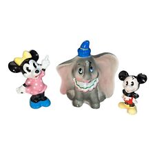 ✨ 3 Vintage Walt Disney Disneyana Porcelain Figurines Dumbo Mickey Minnie Mouse picture