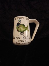 Vtg 1959 Sams Beach Lounge Biloxi MS Souvenir Mug Fayes Ceramics Jamar Mallory picture