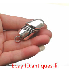 S925 Sterling Silver Keychain Pendant Jewelry Niche Design Vintage Aged picture