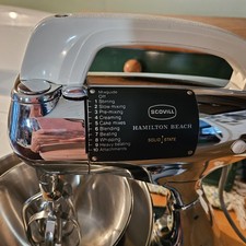 Scovill Hamilton Beach Stand Mixer Model 25 Stainless Steel 10 Speeds Vtg Works picture