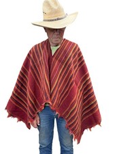 Vintage Bolivian Altiplano Poncho – Calcha Village – Handwoven Wool (c. 1970s) picture