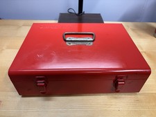 Vintage 1975 Snap-on Tools KRA-155 Red Metal Tool Box Case USA 12x9 picture