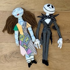 Vintage Disney Store Nightmare Before Christmas Jack & Sally Mini Bean Bag Set picture