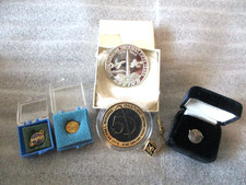 NASA SATURN APOLLO BOEING/MSFC/THIOKOL MEDALLIONS SERVICE/MISSION PINS/TIE TACKS picture
