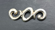Francis Jones NAVAJO sterling silver MODERN ABSTRACT brooch pin SWIRL WAVE 11g picture