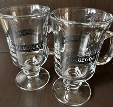 Vintage Kilbeggan Irish Coffee Glasses Set of 2 Black Logo Libbey 5295 NOS picture