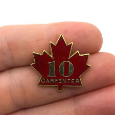 UBC United Brotherhood of Carpenter's Lapel Pin Local 10 Chicago IL Leaf Outline picture