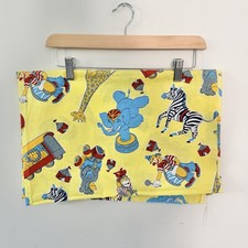 VTG  MCM Novelty 1970s 1960s Circus Animals Fabric Kitschy 34 1/2 X 48 picture