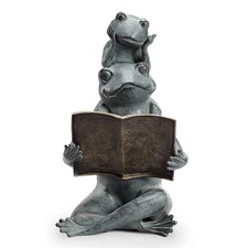 Eager Readers Garden Sculpture Aluminum Whimsical Outdoor Yard Decor Statue picture