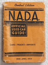 1959 N.A.D.A. OFFICIAL USED CAR GUIDE  - Central Edition - Cars Trucks Imports picture