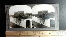 Emergency Dam Gatun Panama Canal Stereoview Keystone View Co. 1913 picture