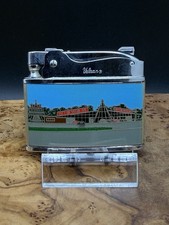 Vintage Vulcan Flat Advertising Lighter - Wigwam Restaurant Artwork 🔥 picture