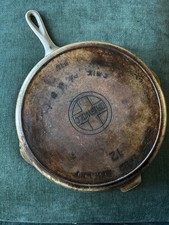 Griswold Cast Iron #12 Large Block Logo Skillet w/ Heat Ring picture