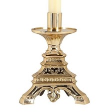 Versailles Short Collection Altar Candlestick Solid Brass For Church Decor picture