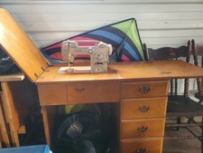 Vintage WHITE Sewing Machine Model 764 with Pedal - WORKING picture