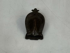 Vintage Antique Horseshoe Form / Decorated Black Metal Desk / Wall Paper Clip picture