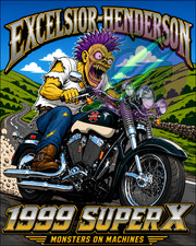 1999 Excelsior-Henderson Super X 8x10 Glossy Photo Print Monster Motorcycle Art picture