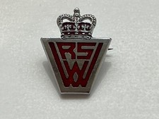 Vintage WRS, Women's Royal Voluntary Service British military enamel Pin Badge picture