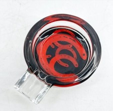 Set of 5 Vintage Marlboro Cigarette Art Glass Red Horseshoe Ashtray picture