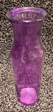 Purple Vase - Glass Bud Vase - Narrow Flower Display - 8