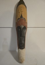 Vtg. African Fang Tribal Mask Wood Hand Carved Wall Hanging Ngil Gabon 23