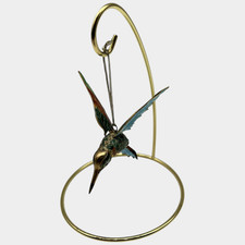 263-Cloisonne Hummingbird Enamel Metal Hummingbird Articulated Ornament picture