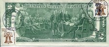 W Averell Harriman Governor New York Secretary Commerce Signed Autograph $2 Bill picture