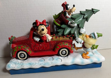 Jim Shore Loads Of Christmas Cheer Disney Goofy Minnie Donald Mickey AS IS picture