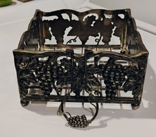 Rare find Vintage Godinger Silver Art Co. Grapevine Napkin / Letter Holder picture