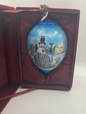 Neqwa Ne'Qwa Art - Handpainted Snowman Ornament - Slightly blemished picture