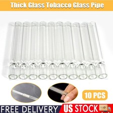 10Pcs/Set Thick Glass Tobacco Glass Pipes Reusable One Hitter Smoking Tube Pipe picture