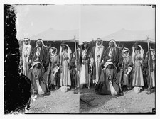Photo:Bedouin Men Tent Portrait 1900s Middle Eastern Tribal Group picture