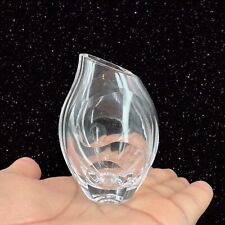 Clear Faceted Art Glass Vase Miniature Bud Vase 3