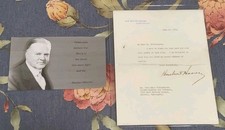 1931 LETTER SIGNED by HERBERT HOOVER as President For Speech Marion Cty Indiana picture