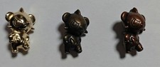 Pokemon Pancham Metal Collection Gold Brass Bronze 3 Set Collectible 15+ picture