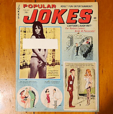 POPULAR JOKES Magazine February 1974 Adult Humor and Gags BILL WARD Pin-up Art picture