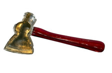 MARION INDIANA Antique Ruby Red CUT Flash Souvenir Glass TRINKET AXE picture