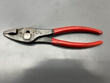 (F) VINTAGE UTICA 511-8 8” HEAVY DUTY SLIP-JOINT PLIERS W WIRE CUTTER - VGC USA picture