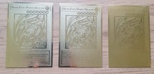 YuGiOh - 3x Blue Eyes White Dragon - Golden Metal Card picture