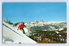 1950'S. MAMMOTH MOUNTAIN, CAL. SKIING, RITTER RANGE. POSTCARD V26 picture
