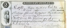 1892 Kidder Peabody Co Boston Bill of Exchange Florins Vienna Austria Boston MA picture