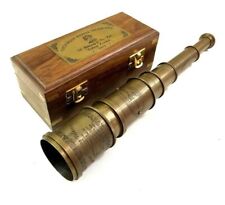 Vintage Brass Telescope Antique 20 Inch Hand Extending Naval Victorian Pirate picture