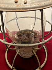 ANTIQUE ADLAKE BOSTON and MAINE RAILROAD LANTERN GLOBE MARKED picture