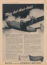 Magazine Ad - 1943 - Buick - World War II - Pratt & Whitney Engines picture