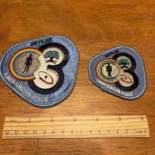 2 Vintage NASA SKYLAB Emblem Patches Mission Carr Gibson Pogue 3