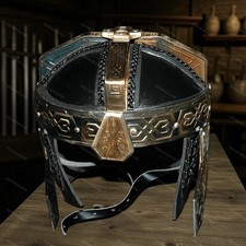 Premium Gimli Helmet LOTR The Hobbit Fantasy Sword Axes Collection Gift for Fans picture