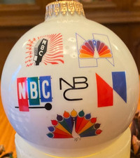 Rare Iconic NBC Christmas Ornament Vintage Peacock Logos picture