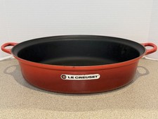 Vintage Le Creuset No. 43 Roaster Roasting Pan Red Enameled Cast Iron 8Qt picture
