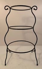 Longaberger 3-tier Nesting Bowls Wrought Iron Stand Vtg picture