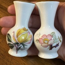 Mini Bud Vases Set of 2 Germany Royal Porzellan Bavaria KPM Hand Painted picture